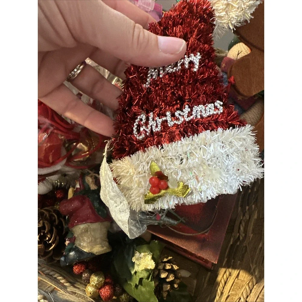 Christmas Craft Accents, Picks, Ornaments, Bells, Pine Cones For Crafts And Deco